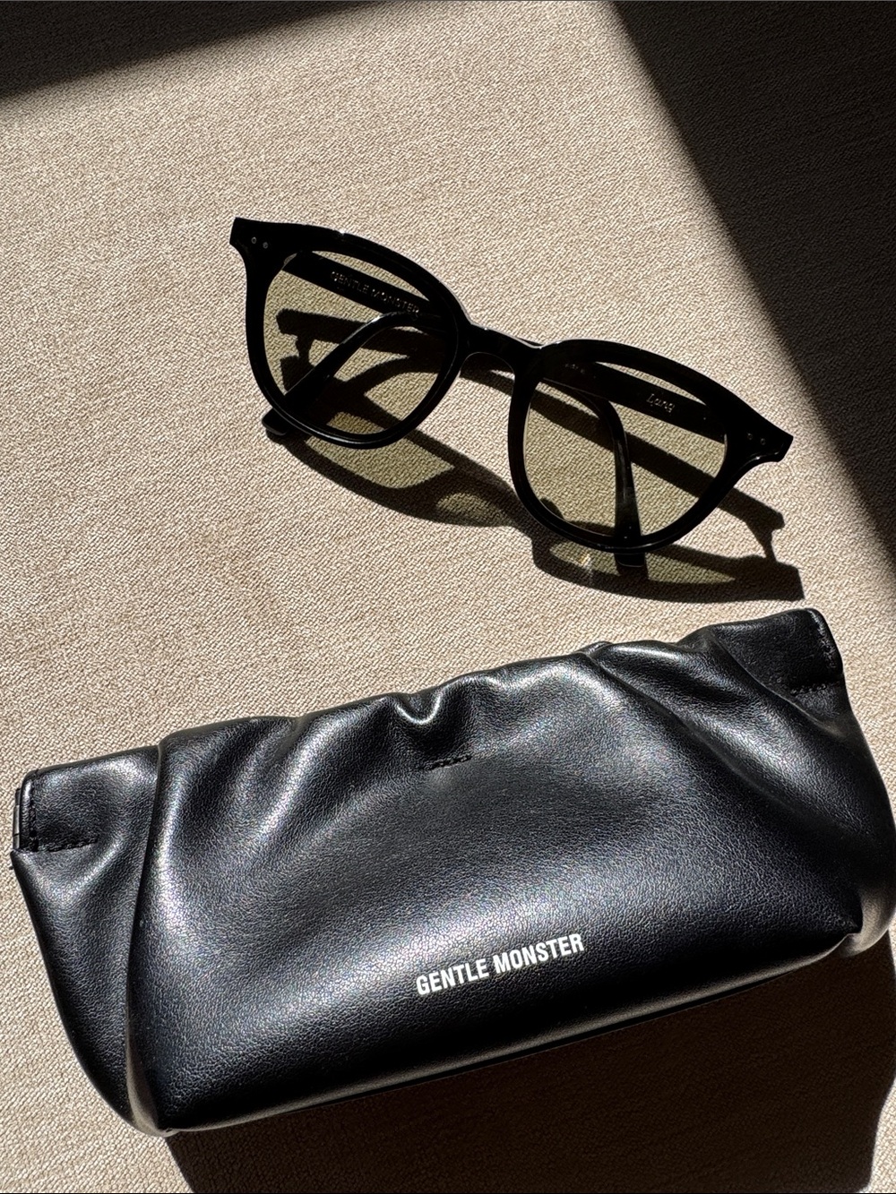 GENTLE MONSTER Lang Sunglasses with Green Lenses